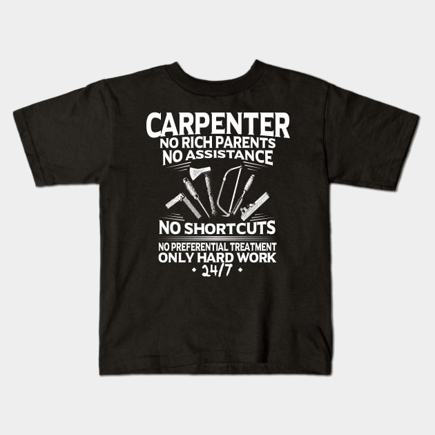 Carpenter/Joiner/Cabinetmaker/Gift/Present Kids T-Shirt by Krautshirts